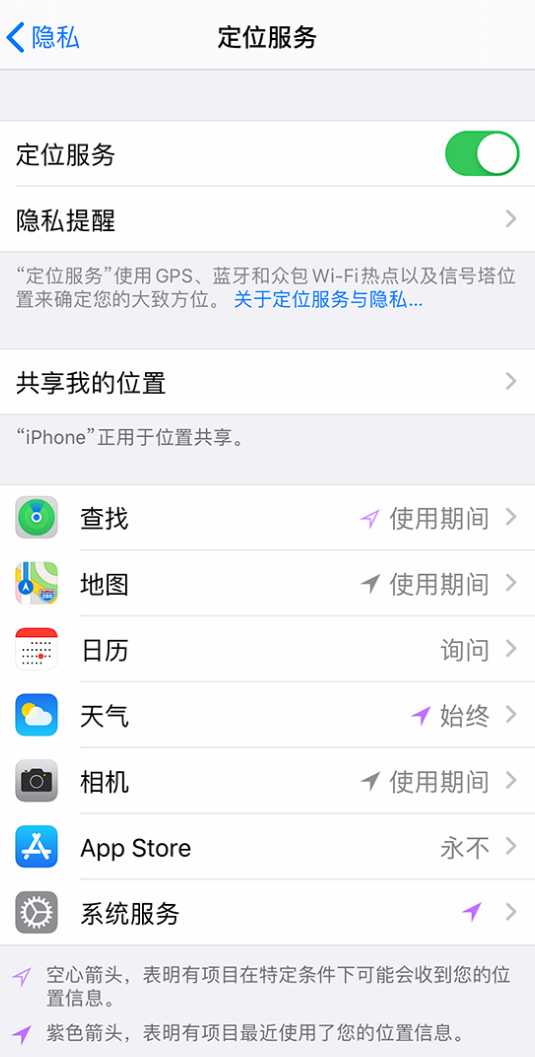 北辰苹果手机维修分享iPhone 状态栏中时间显示为蓝色图标是什么情况 